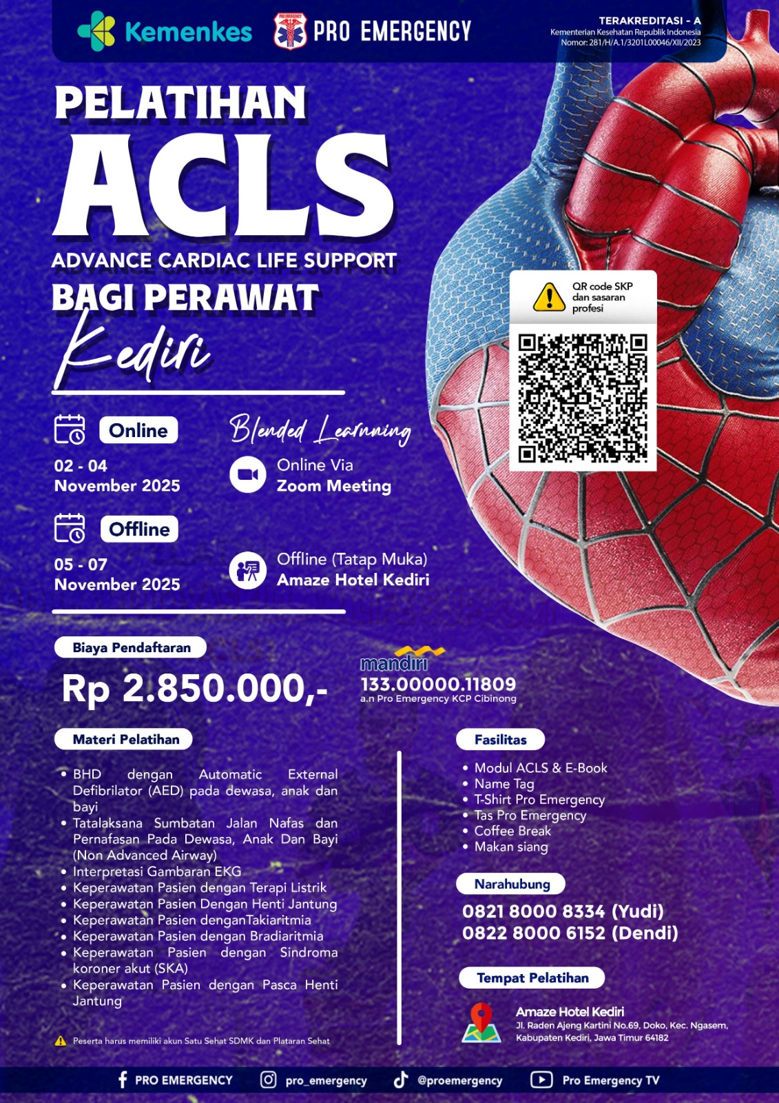 PELATIHAN ACLS BAGI PERAWAT 2-7 NOVEMBER 2025 di Kediri
