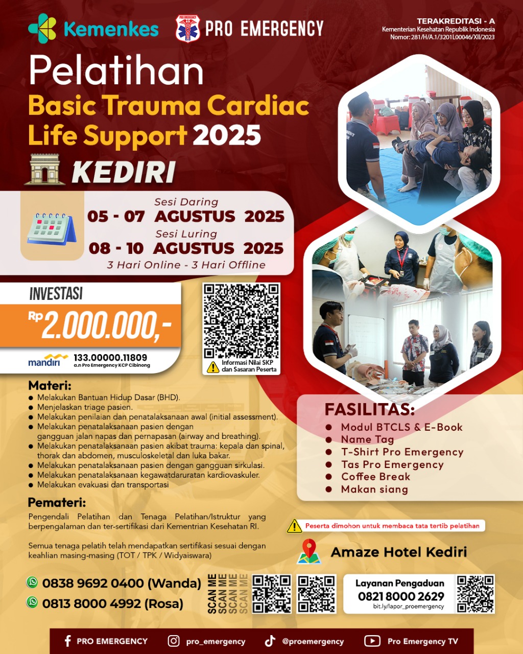 Pelatihan Basic Trauma Cardiac Life Support