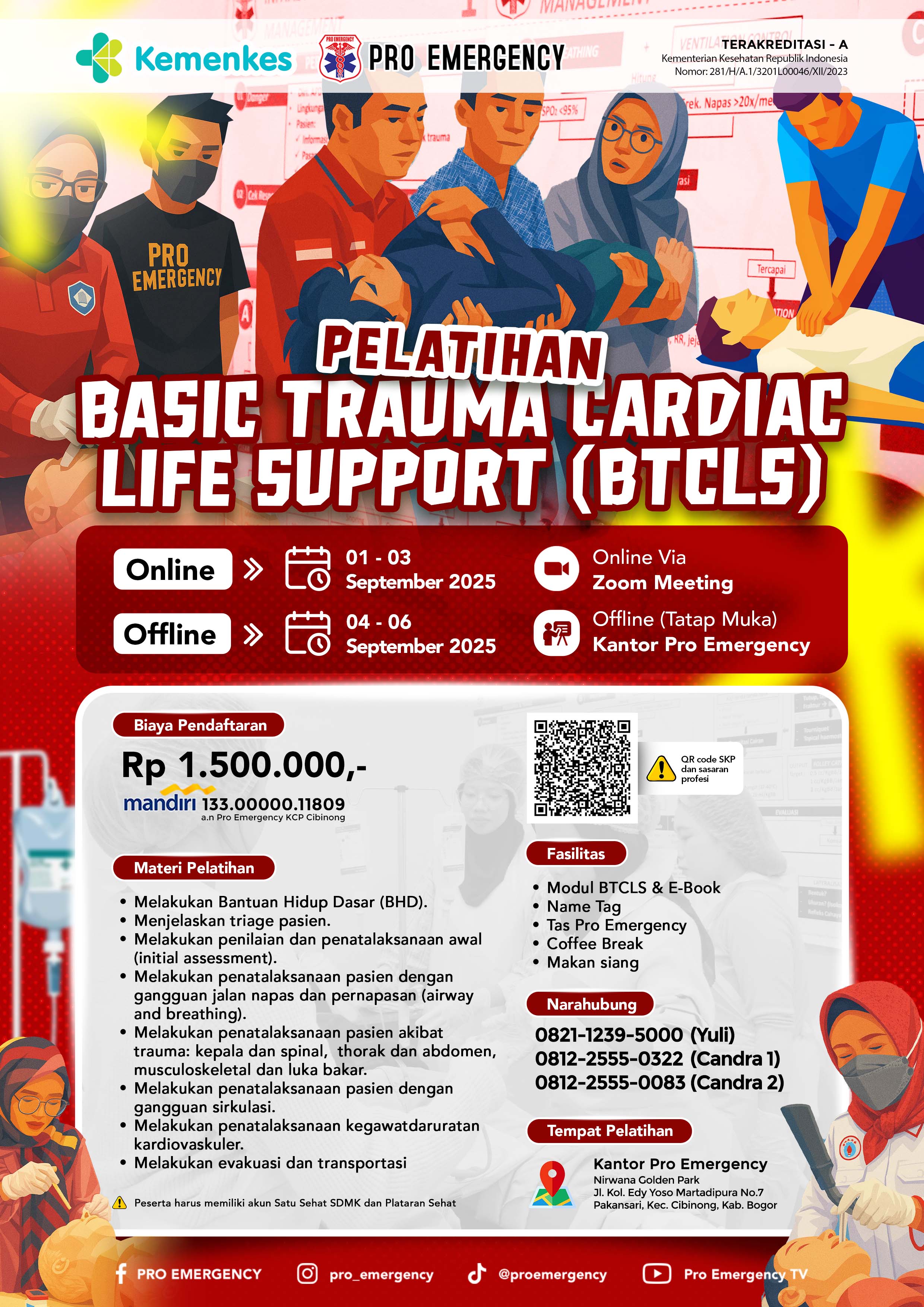Pelatihan Basic Trauma Cardiac Life Support Kemenkes