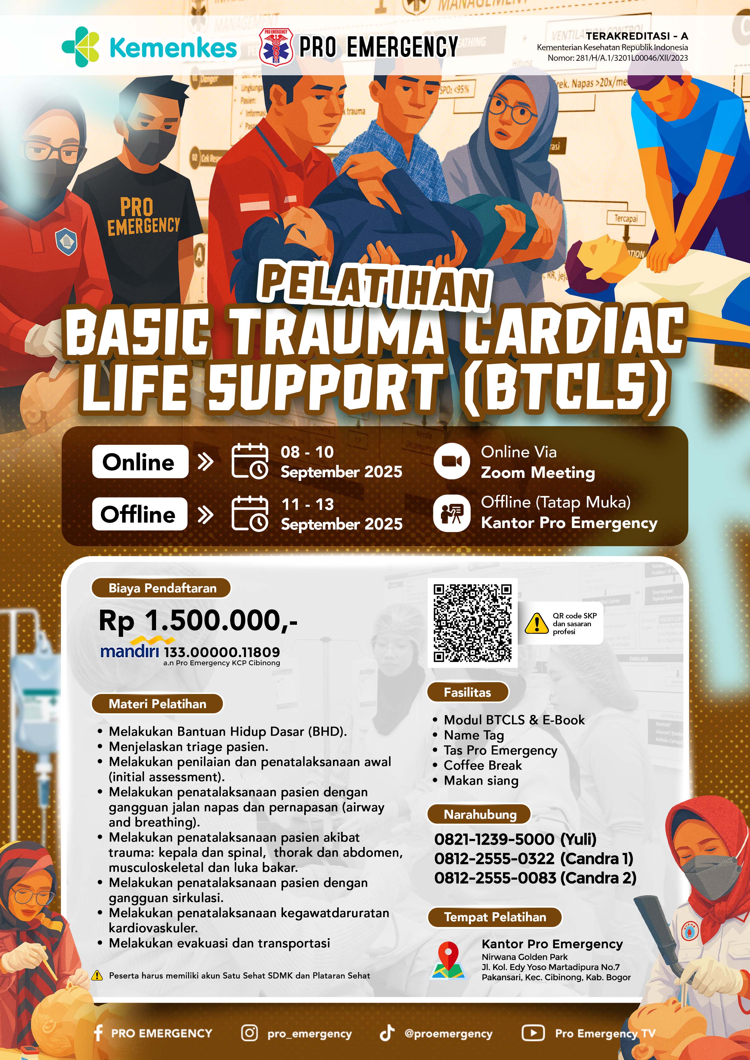 Pelatihan Basic Trauma Cardiac Life Support Kemenkes