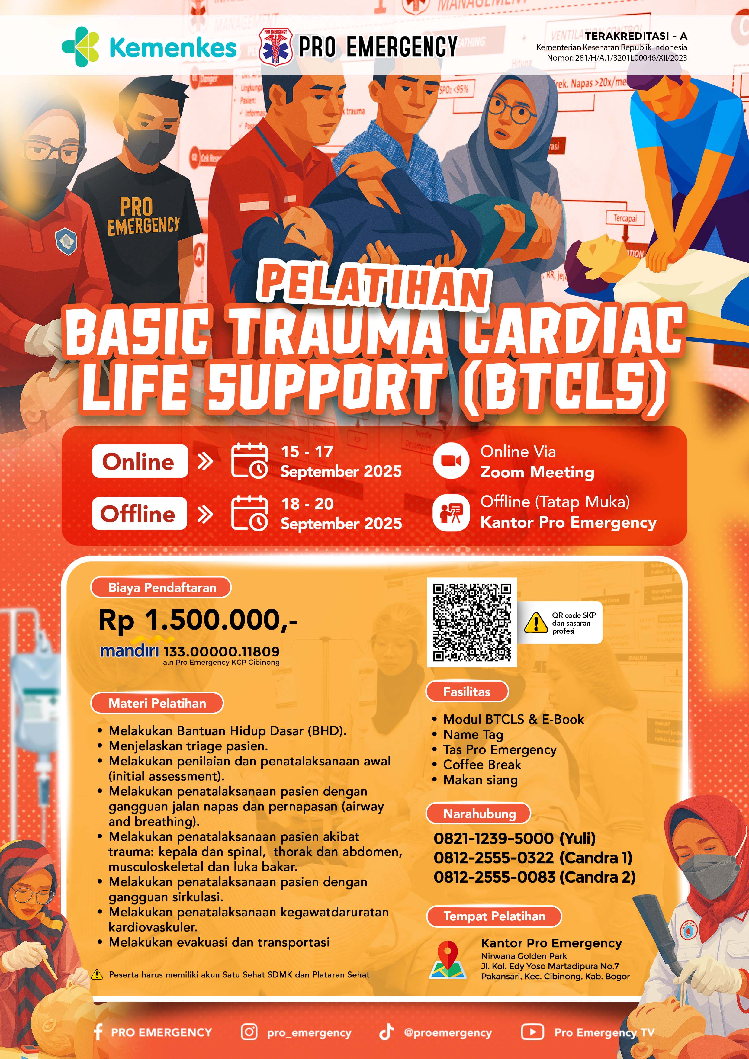 Pelatihan Basic Trauma Cardiac Life Support Kemenkes