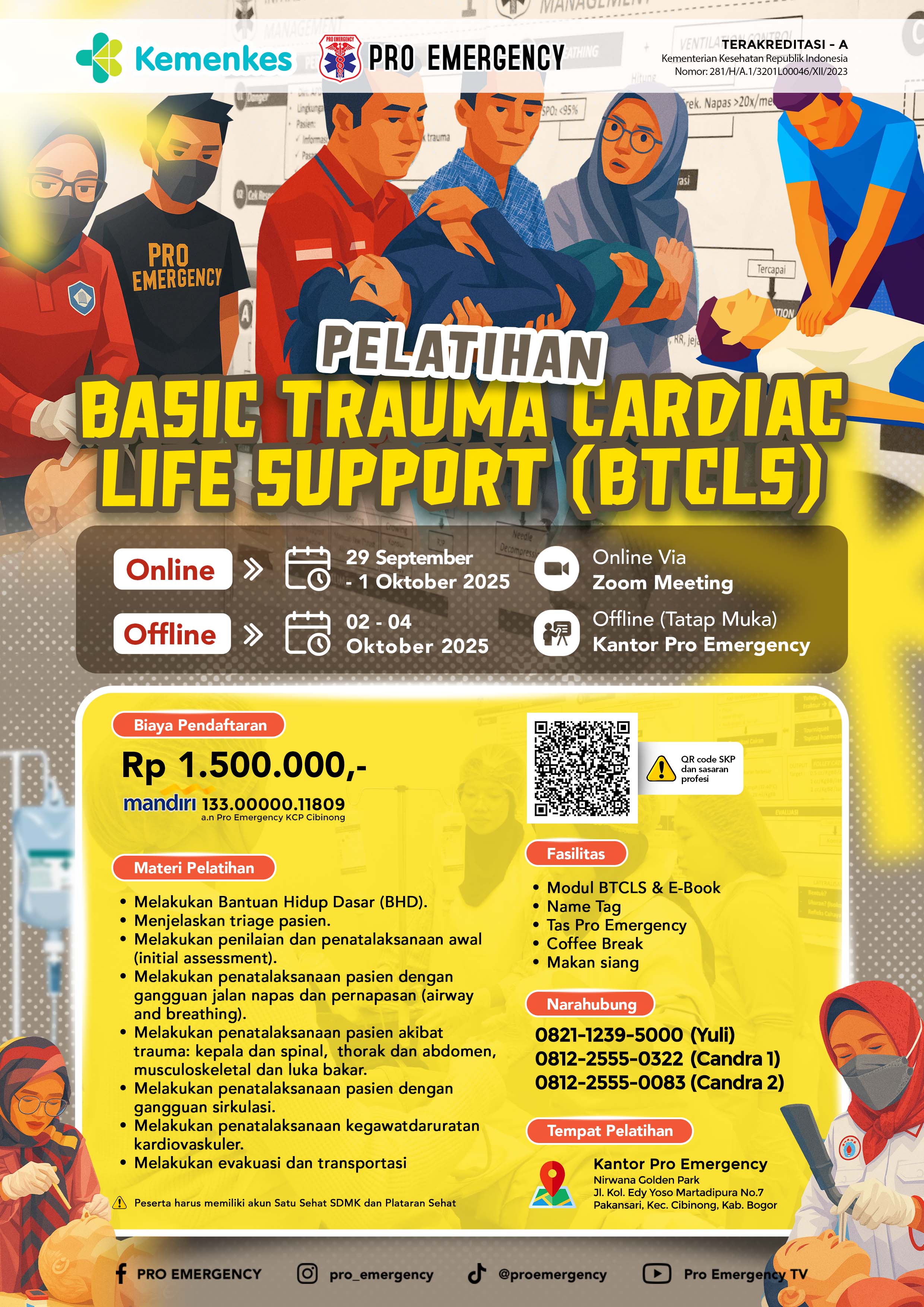 Pelatihan Basic Trauma Cardiac Life Support Kemenkes