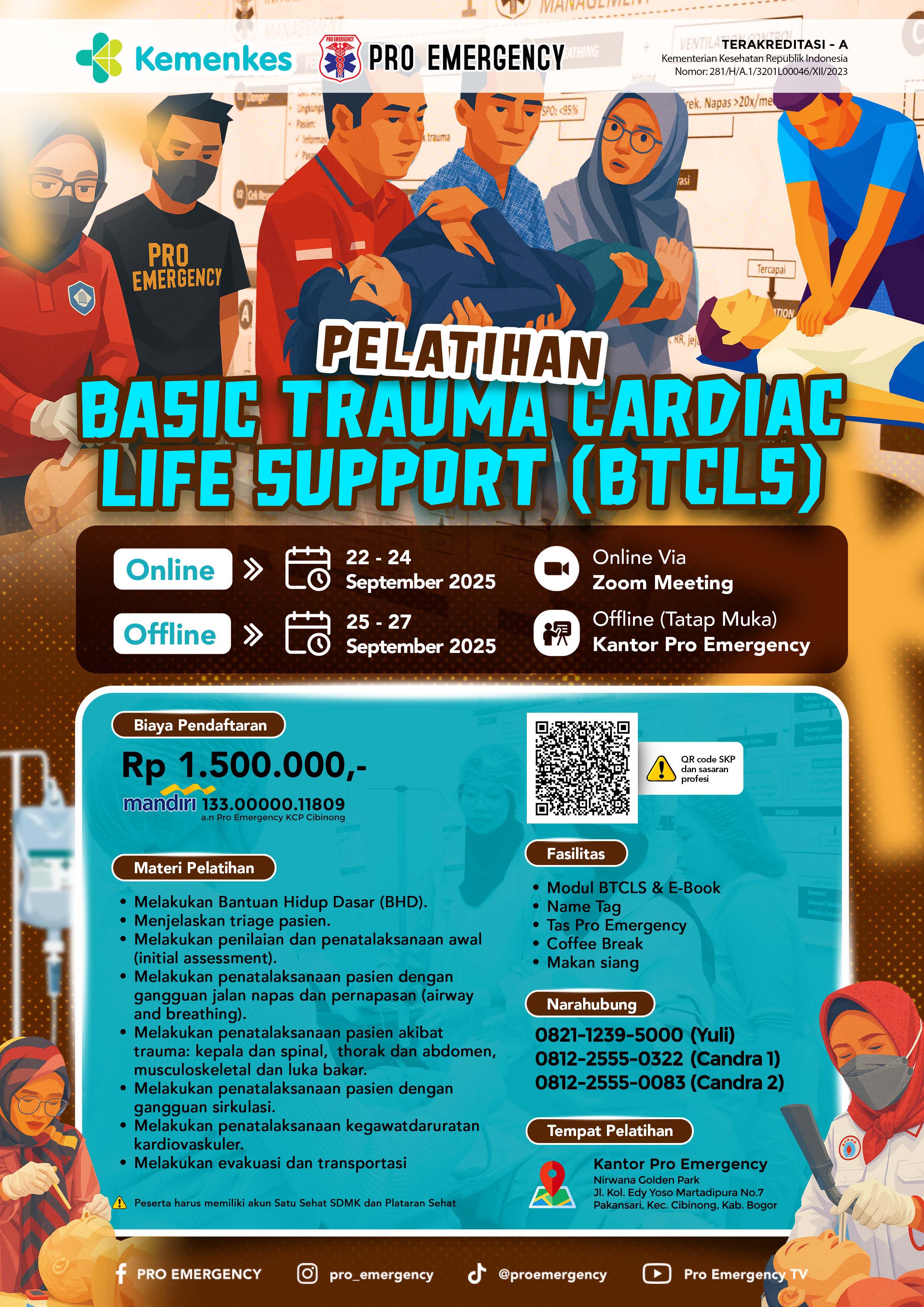Pelatihan Basic Trauma Cardiac Life Support Kemenkes