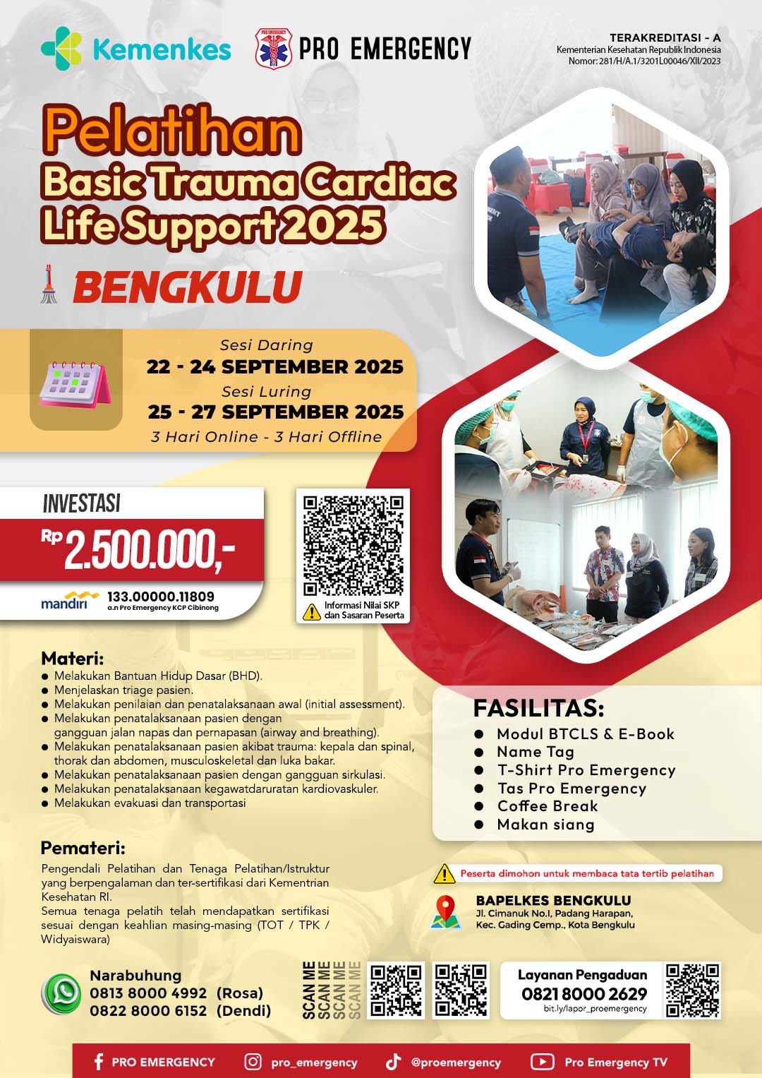 Pelatihan Basic Trauma Cardiac Life Support