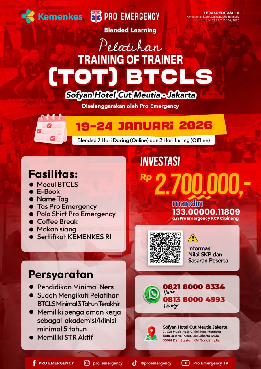 PELATIHAN TOT BTCLS TANGGAL 19-24 JANUARI 2026