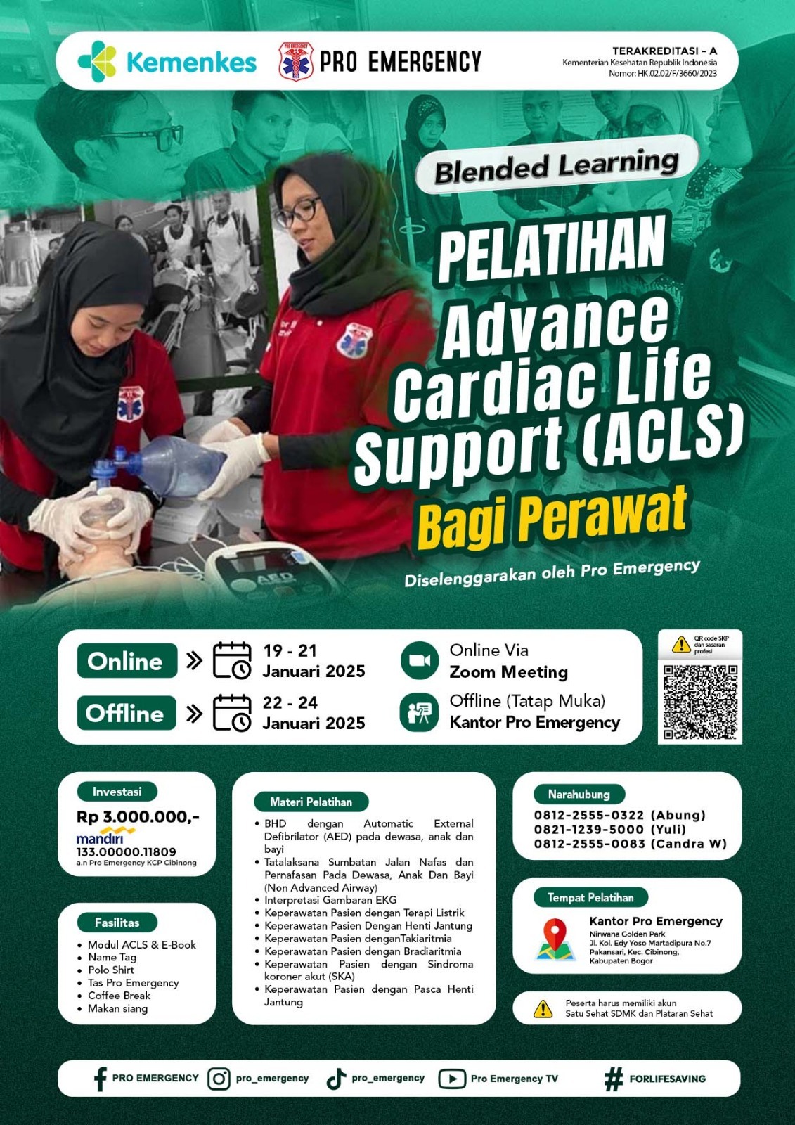 ACLS Bagi Perawat 19 - 24 Januari 2025