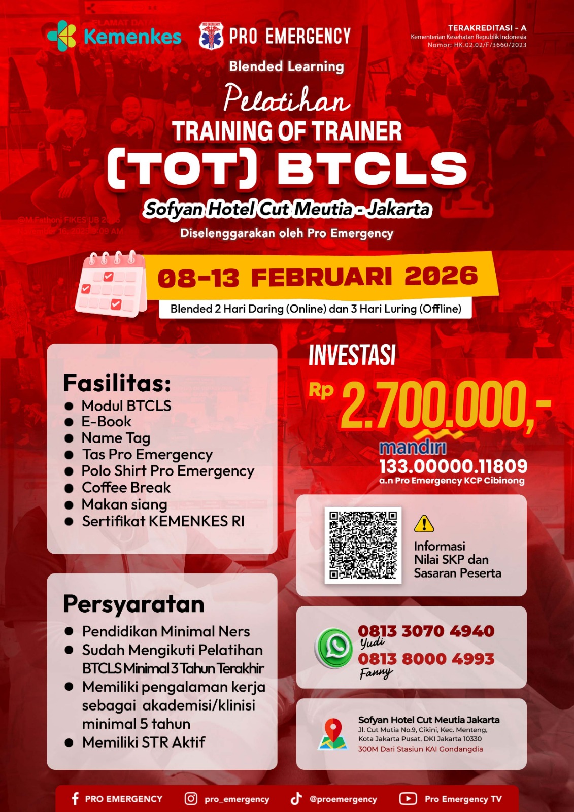 PELATIHAN TOT BTCLS Jakarta 08-13 Februari 2026