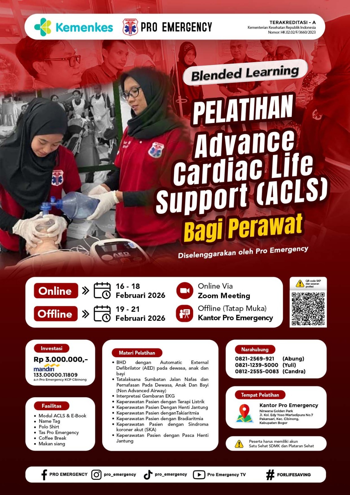 ACLS Bagi Perawat 16 - 21 Februari 2026