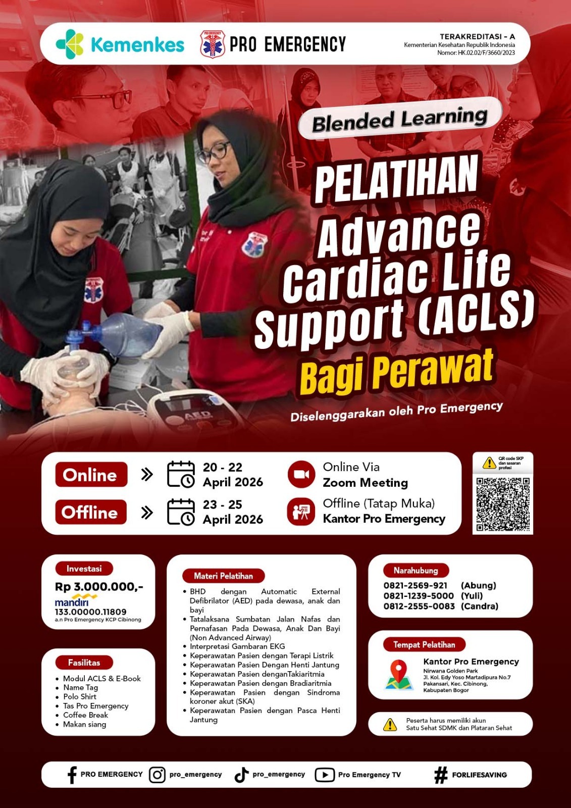 ACLS Bagi Perawat 20-25 April 2026