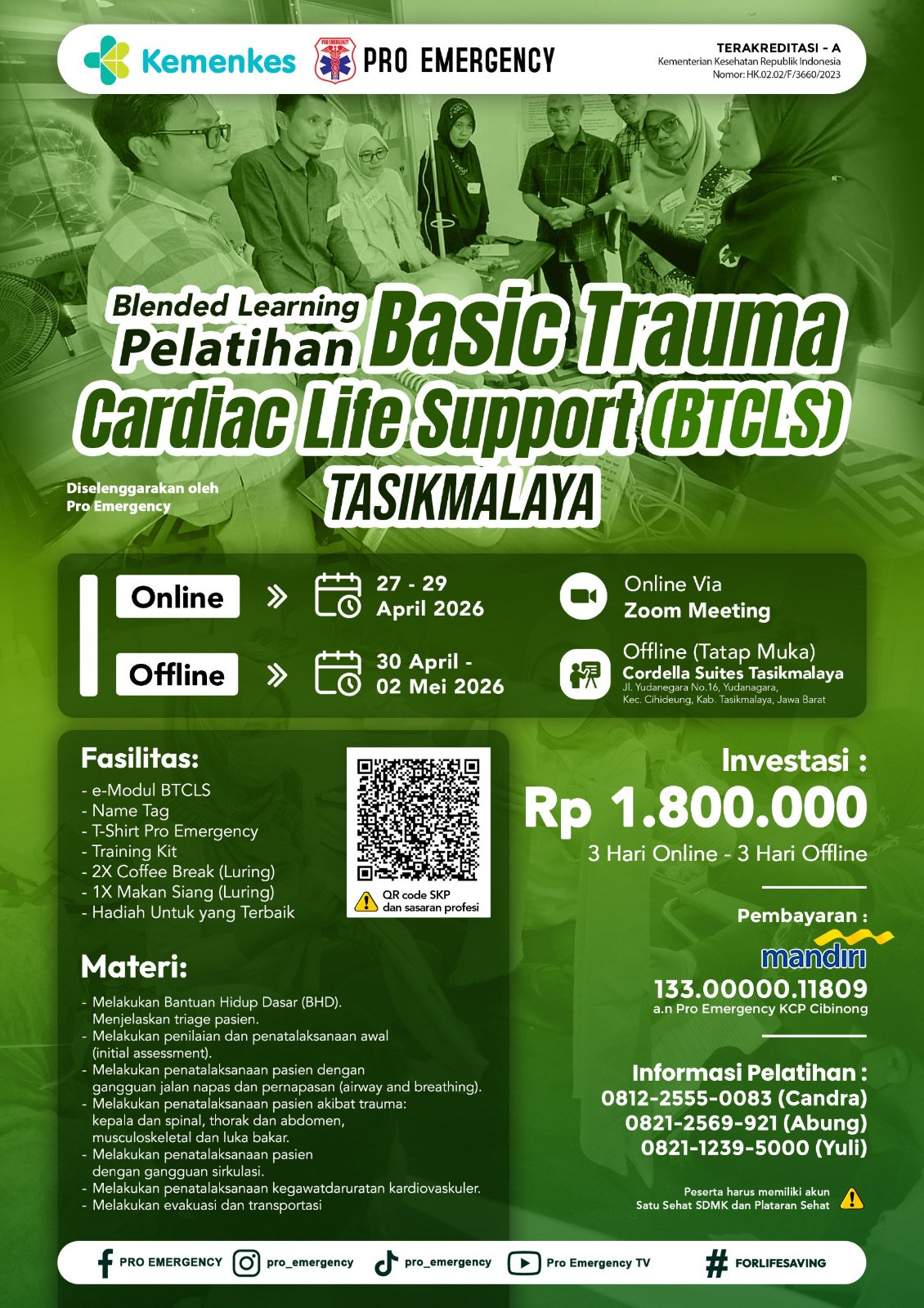 BTCLS TASIKMALAYA 18-22 April 2026